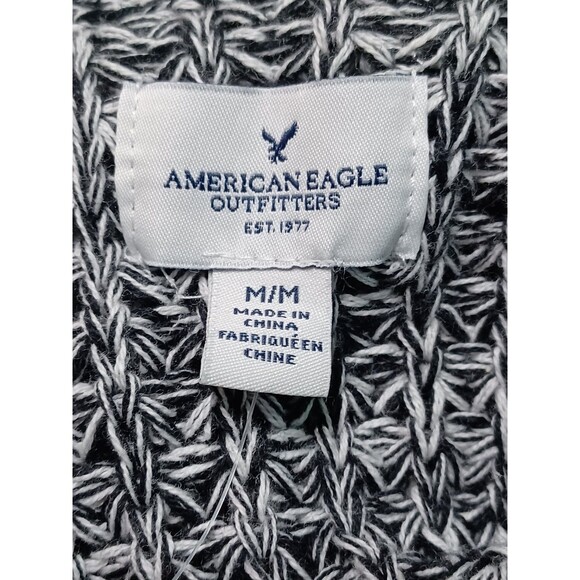 American Eagle Outfitters B&W Womens Cardigan Sweater Button Front sz M - Picture 11 of 12